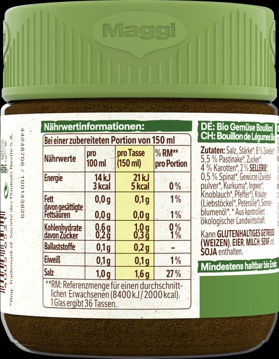 Image du produit Maggi Bouillon de légumes bio en bocal, Pour 5,5 L (5500 ml)
