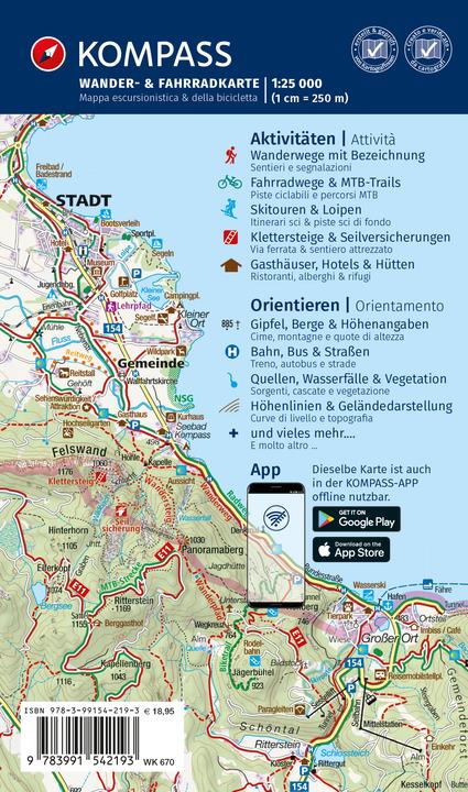Actual product image Hiking map set 670 Vinschgau / Val Venosta (3 maps) 1:25,000