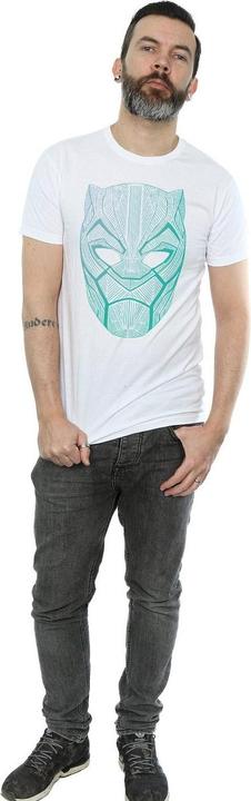 Actual product image Mens Black Panther Tribal Mask T-Shirt (M)