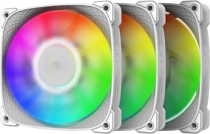 Produktbild Geometric Future Squama 2505B RGB Lüfter, 3er Pack - 120 mm, weiss (120 mm, 3 x)
