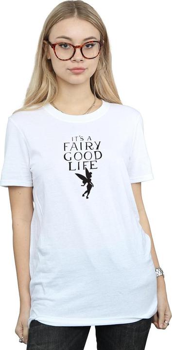 Actual product image Disney Womens/Ladies Tinkerbell Fairy Good Life Cotton Boyfriend T-Shirt (S)
