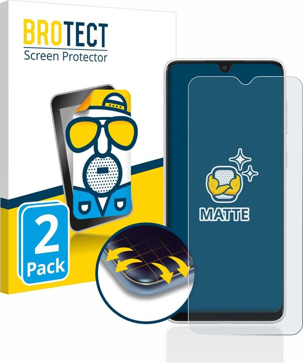 Actual product image BROTECT Anti-glare screen protector matt (2 Piece, Samsung Galaxy A03)