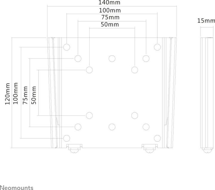 Actual product image Neomounts Fpma-W25 (Wall, 30")
