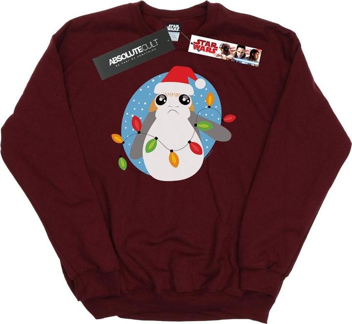 Star Wars The Last Jedi Porg Christmas Lights Sweatshirt Jungen