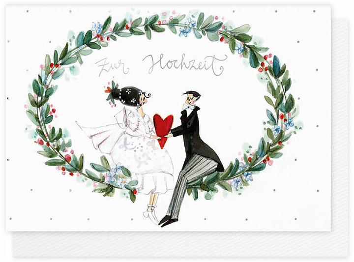 Image du produit Doppelkarte. Herzensgrsse / Zur Hochzeit / Quer