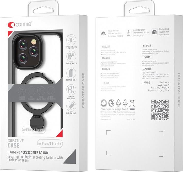 Immagine prodotto Comma custodia Joy Shark Mag per iPhone 15 Pro Max nero (Apple iPhone 15 Pro Max)
