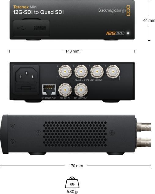 Produktbild Blackmagic Design Teranex Mini 12G-SDI to Quad SDI (Analog -> Digital)