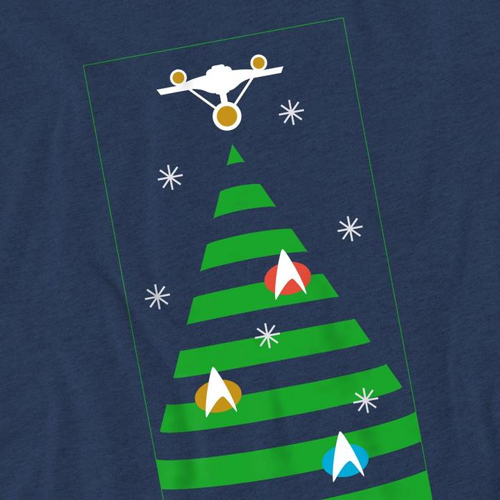 Actual product image Star Trek: The Original Series Unisex Adult Christmas Tree T-Shirt (M)