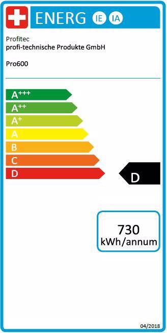 Energy Label Profitec Per 600