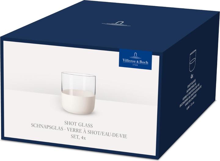 Productafbeelding Villeroy & Boch Shotglas, set van 4 Vervaardiging Rock blanc (0.80 dl, 4 x, Borrelglas)