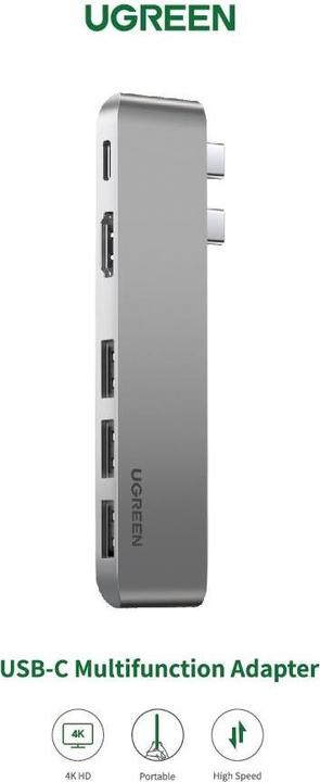Actual product image Ugreen 5 in 2 -C Hub (USB-C, 5 Ports)