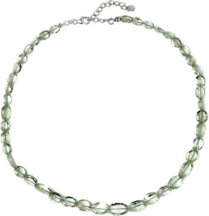 Produktbild Xen grüner Ametyst - Collier oval facettiert 45 + 5 cm 925 Silber (925 Sterling Silber, 45 cm)