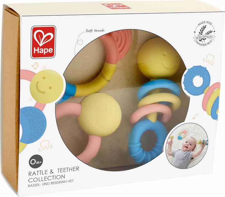 Actual product image Hape Rattle and teething ring set