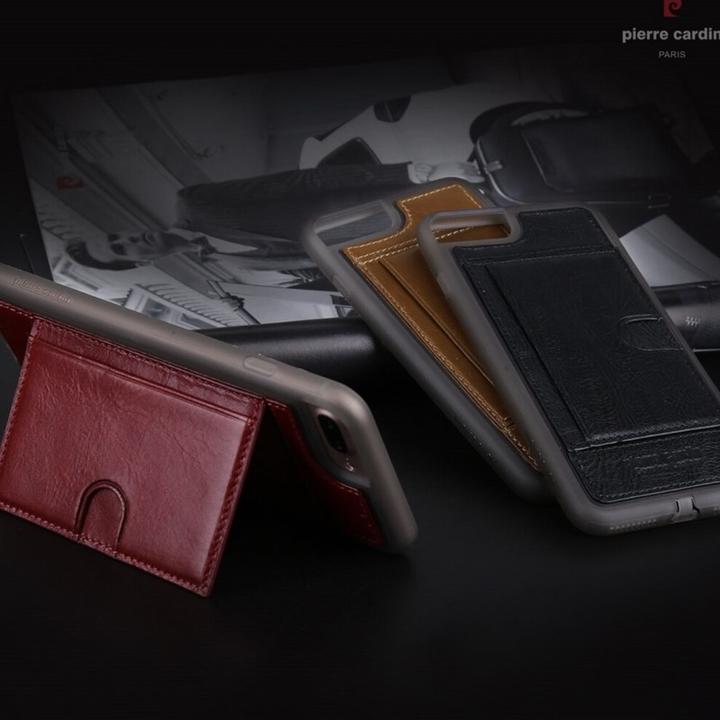 Image du produit Pierre Cardin iPhone 7 Plus / 8 Plus – Leder Case mit Kartenfach aussen, Rot (Apple iPhone 8 Plus, Apple iPhone 7 Plus)
