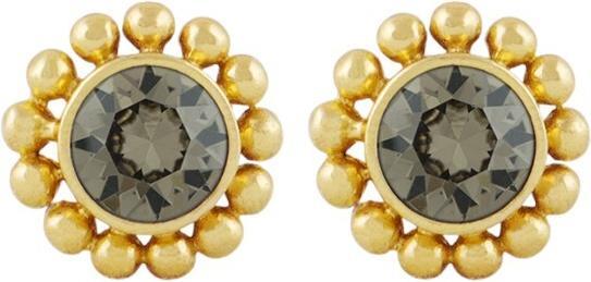 Actual product image Steinkult Amy" earrings (Brass, 18ct gold-plated, Crystal stone)