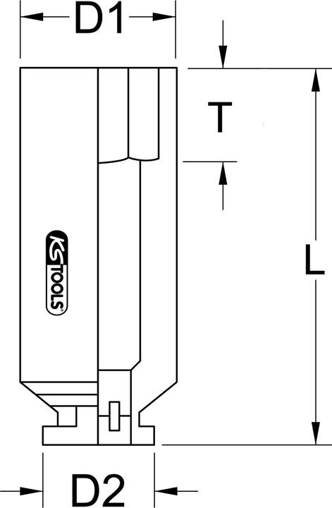 Actual product image KS Tools 1/2" power socket long