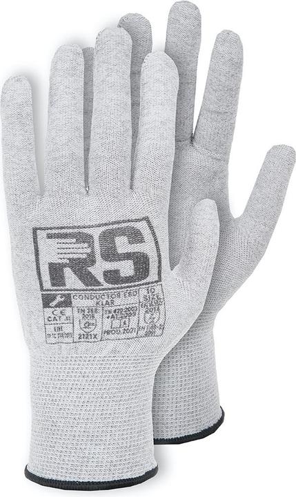 Actual product image Bhp Gloves ESD RS CONDUCTOR KLAR, knitted, size 10, grey (10)