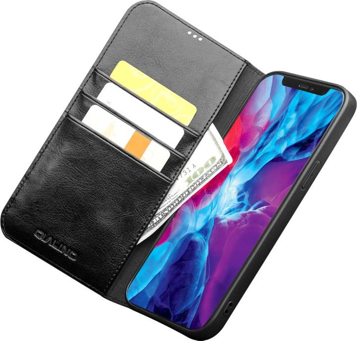 Actual product image QiAlino Fourre Flip cuir véritable (Apple iPhone 13 Pro Max)