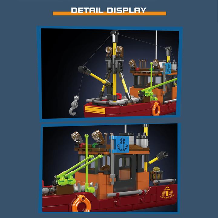 Actual product image Mould King Fishing boat