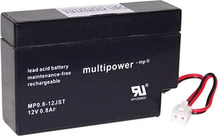 Immagine prodotto Multipower MP0,8-12 Batteria al piombo-acido con connettore JST, MP0,8-12S (12V)