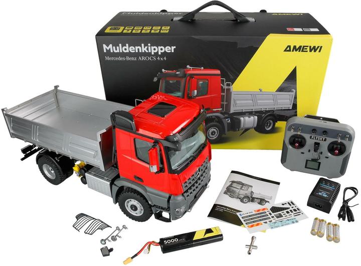 Actual product image Amewi Mercedes-Benz Arocs Muldenkipper 4x4 1:14 RTR rot (RTR Ready-to-Run)