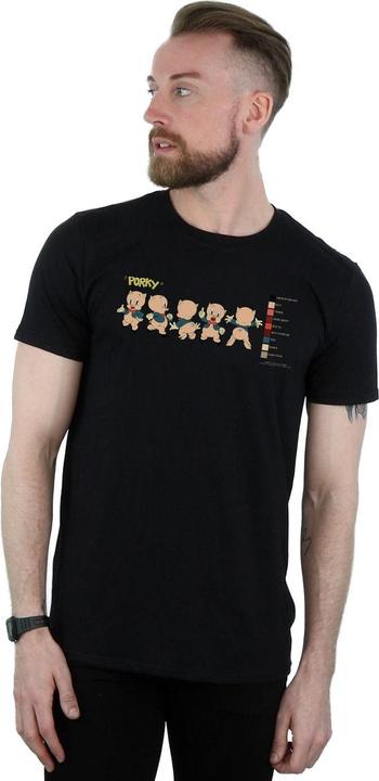 Image du produit Looney Tunes - T-shirt PORKY PIG COLOUR CODE - Homme (S)