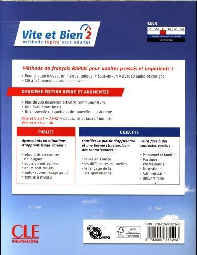 Image du produit Cle Vite et bien 2 B1 manuel + clé + CD (Français, Miquel Claire, 2018)