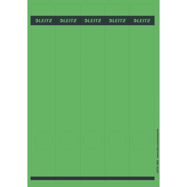 Image du produit Leitz Etiquette de dos de dossier, 39 x 285 mm, longue, étroite, verte, convient pour standard et