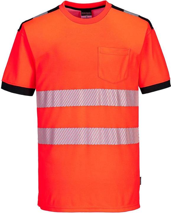 Portwest Mens PW3 Cotton Hi-Vis Comfort T-Shirt