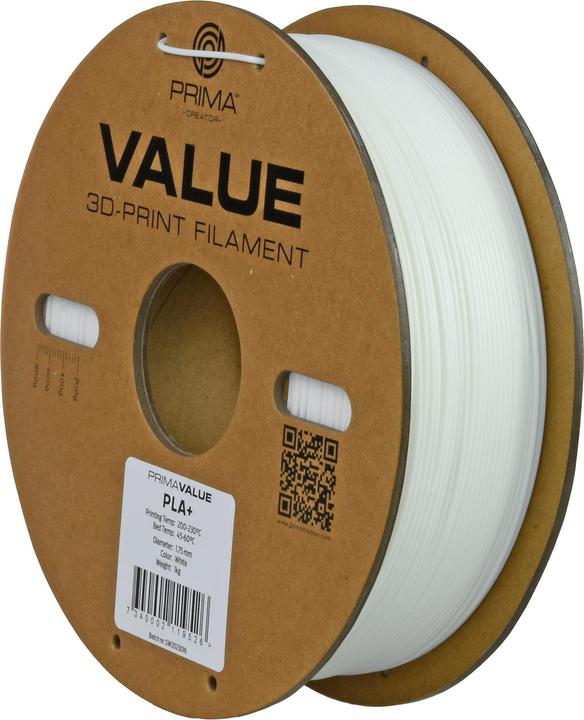 Image du produit Prima Creator PrimaValue PLA+ (PLA, 1.75 mm, 1.32 g, Blanc)