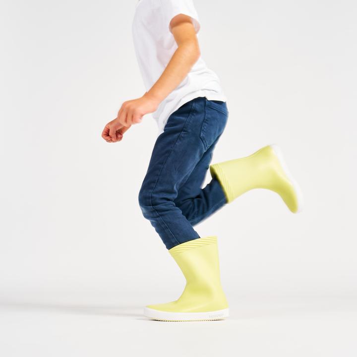 Actual product image Tribord Rubber boots rain boots children sailing 100 yellow (21)