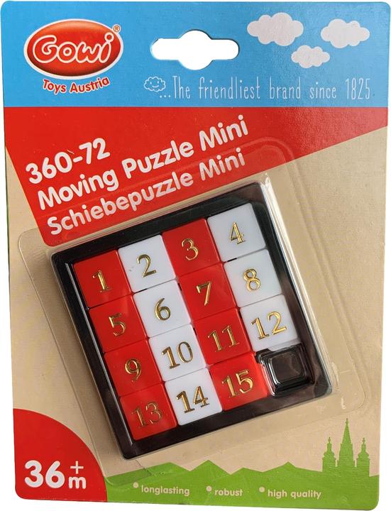 Gowi Puzzle à glissière numérique petit (Allemand)