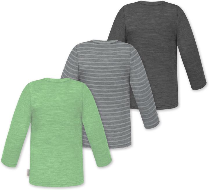 Actual product image Normani 3-pack baby merino longsleeve "Taupo" - 9475 (62)
