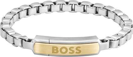 Actual product image Hugo Boss Timeless menÌs bicolour bracelet in Devon steel 1580597 - Length: 19 cm (19 cm)