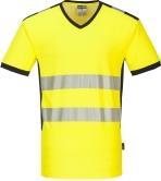 Produktbild Portwest Warnschutz T-shirt PW310, V-Ausschnitt, Grösse XL, gelb/schwarz (XL)