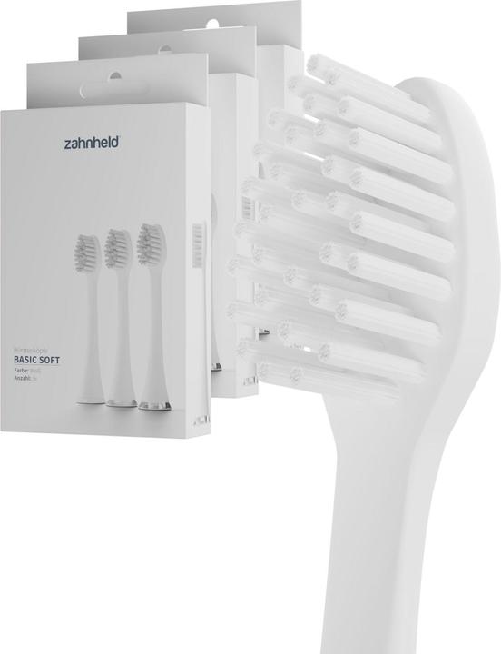 Produktbild Zahnheld Bürstenkopf Basic Soft 9x Weiss (9 x)