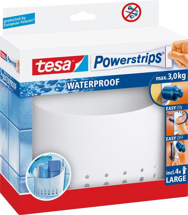 Produktbild tesa Powerstrips Waterproof Duschkorb (23 x 10 x 22 cm)
