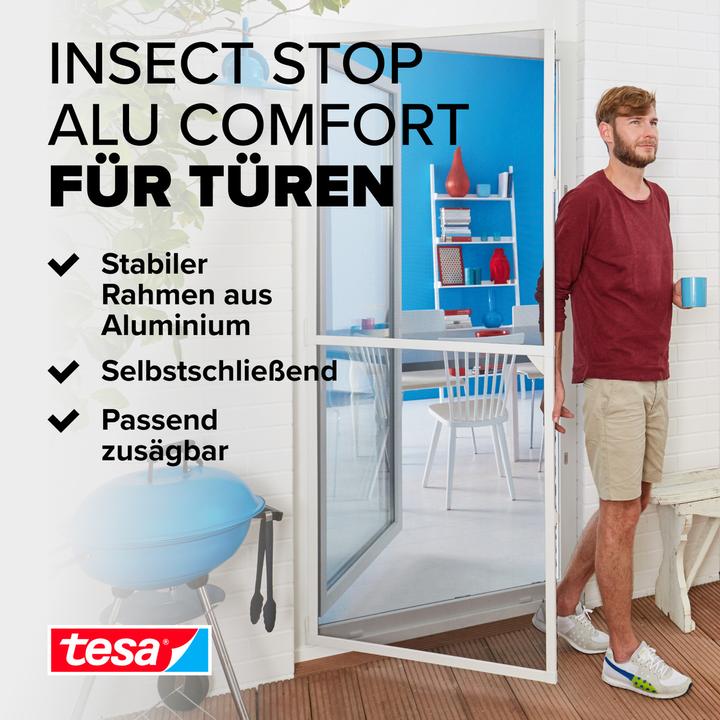 Actual product image tesa Insect screen Alu COMFORT for doors, insect screen (100 x 220 cm)