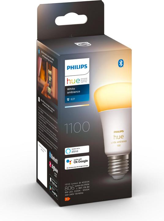 Produktbild Philips Hue White Ambiance (E27, 8 W, 1100 lm, 1 x, F)