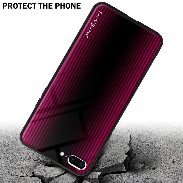 Actual product image Cadorabo TPU Striped Glass Cover (Apple iPhone 7 Plus, Apple iPhone 7s Plus)