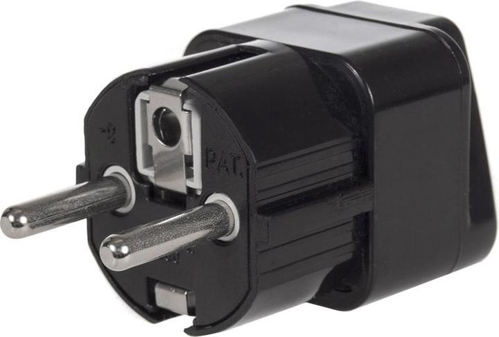 Produktbild Maclean MCE155 - Adapterbuchse UK, EU Stecker, Universal, schwarz
