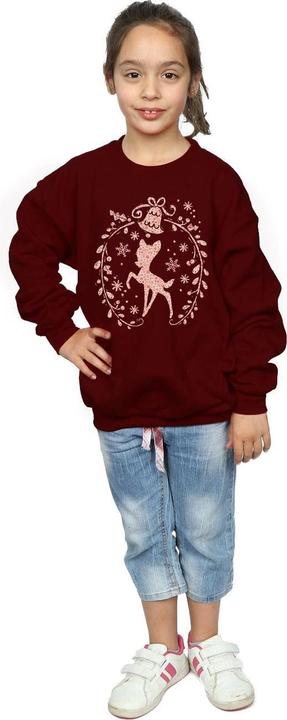 Actual product image Disney Girls Bambi Christmas Wreath Sweatshirt (140, 146)