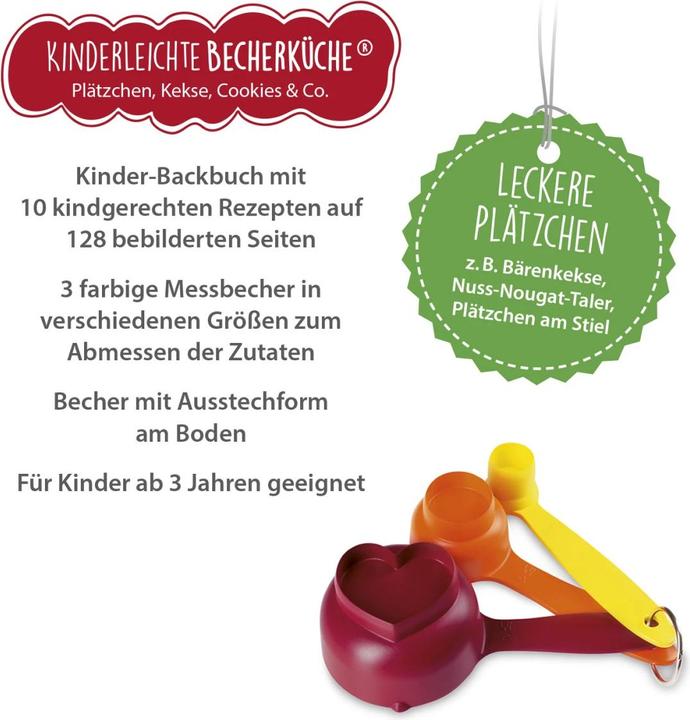 Produktbild Kinderleichte Becherküche - Plätzchen, Kekse, Cookies & Co (Deutsch, Birgit Wenz, 2017)