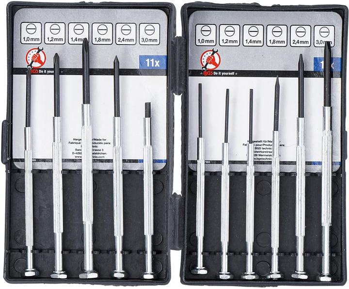 BGS Precision Screwdriver Set 11 pcs. (Cross recess)