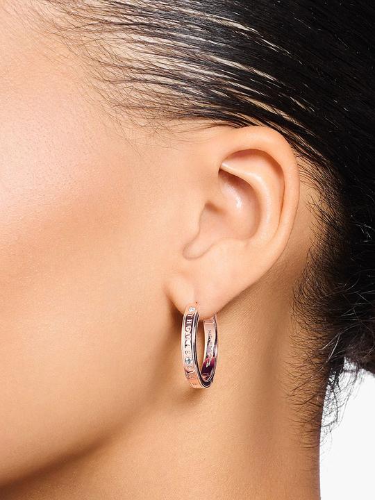 Actual product image Thomas Sabo Creoles with White Stones Rusty Gold Plated (925 silver)