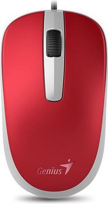 Actual product image Genius KYE 310105109 optical mouse with cable DX-120, Red (Cable)