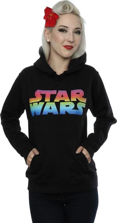 Actual product image Star Wars Womens/Ladies Rainbow Logo Hoodie (XL)