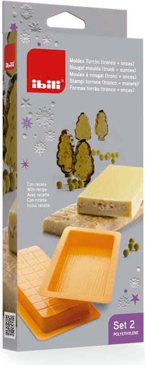 Image du produit Ibili Set de 2 moules à tarte lisse + quadrillé 23 x 10 cm pour le nougat traditionnel espagnol au miel