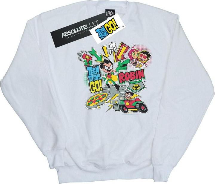 Actual product image Girls Teen Titans Go Robin Montage Sweatshirt (128)