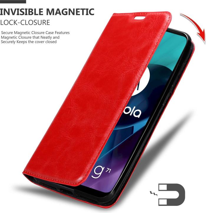 Actual product image Cadorabo Book Invis. Magnet sleeve (Motorola Moto G71 5G)